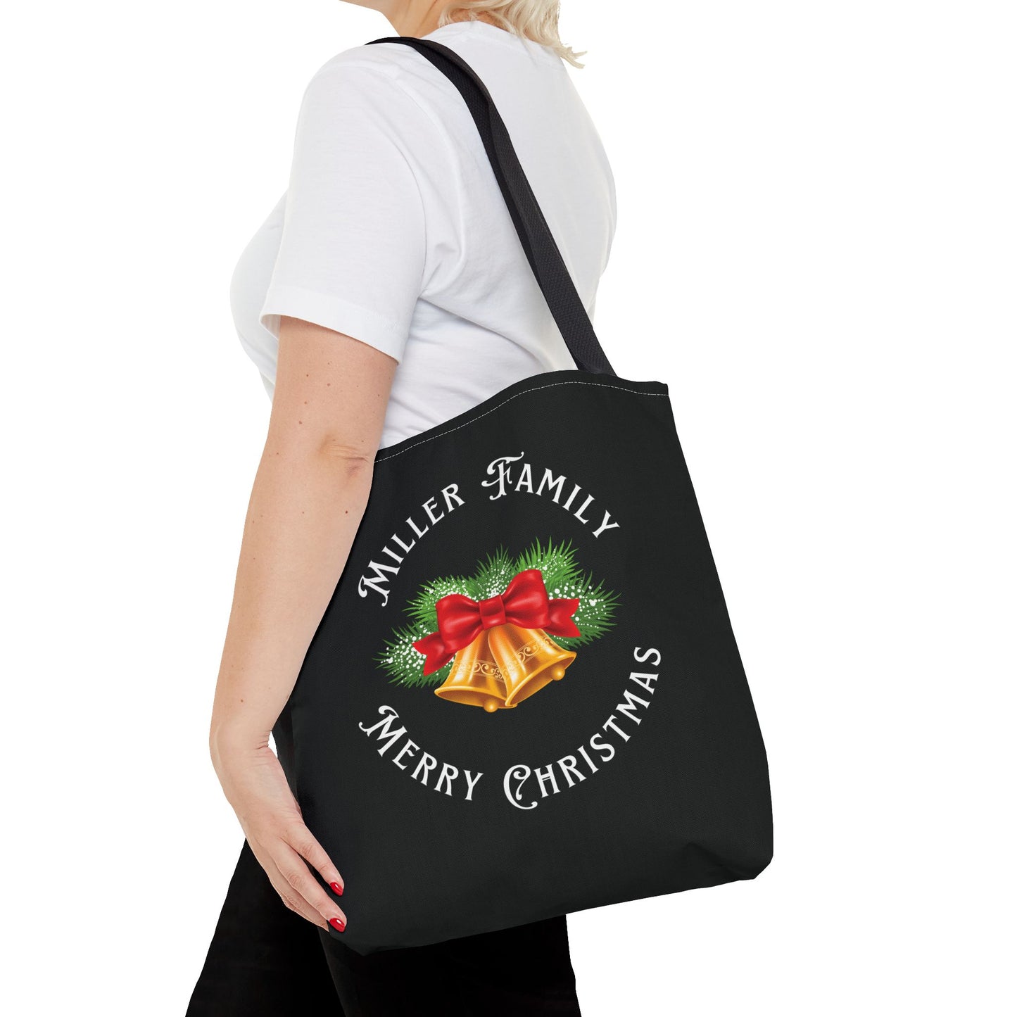 Personalized Christmas Bells Tote Bag