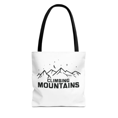 Climbing Mountains Tote Bag