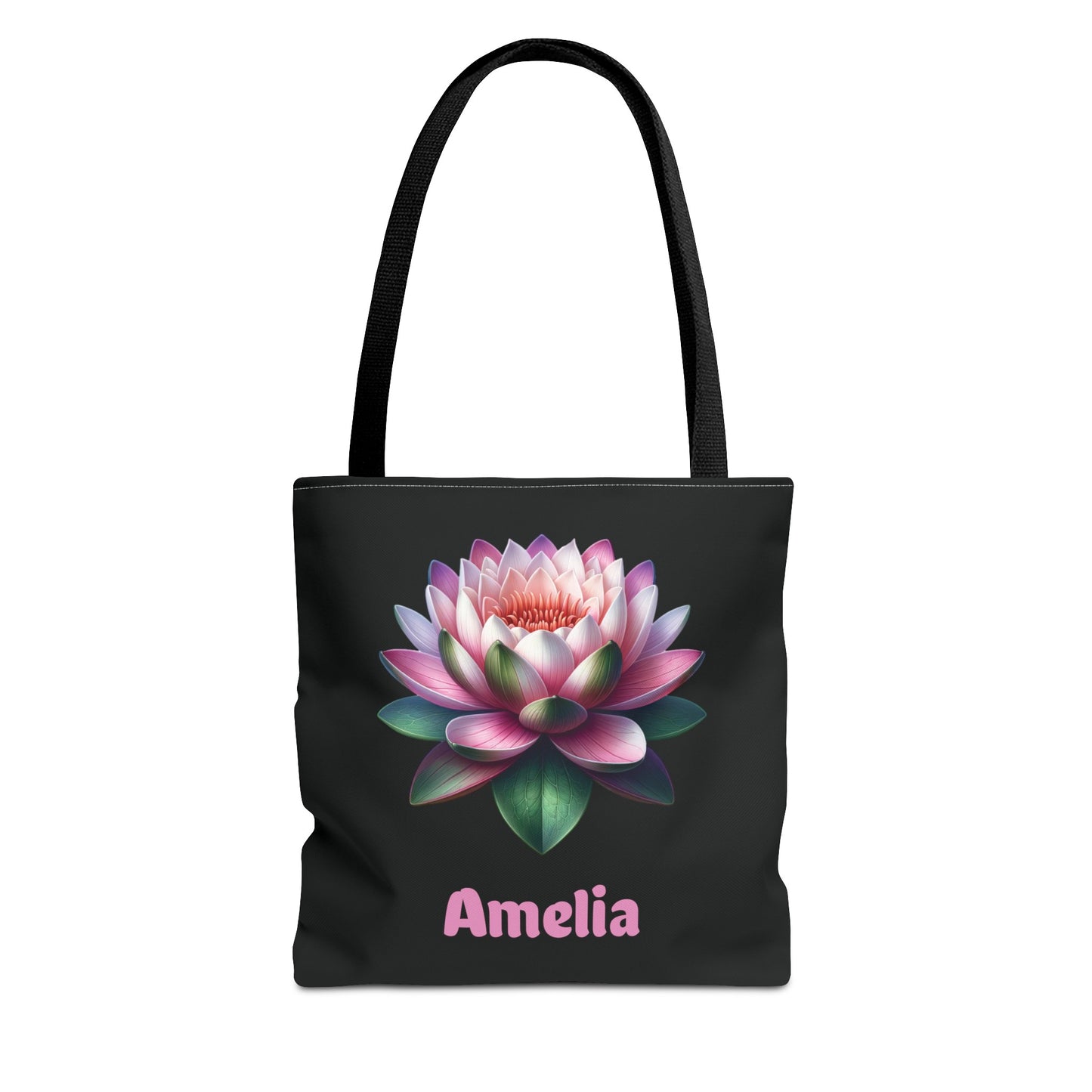 Personalized July Birthday Tote Bag - Water Lily