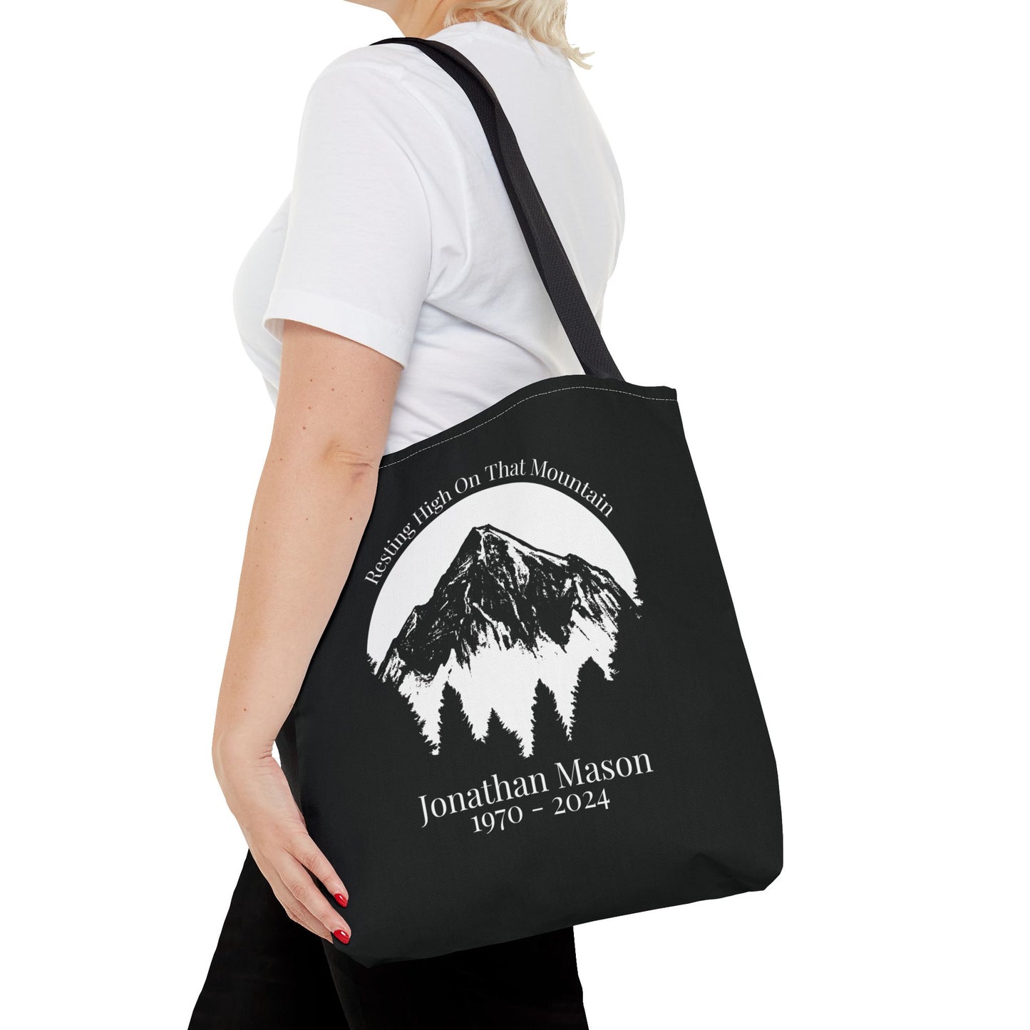 Personalized Memorial Mountain Tote Bag