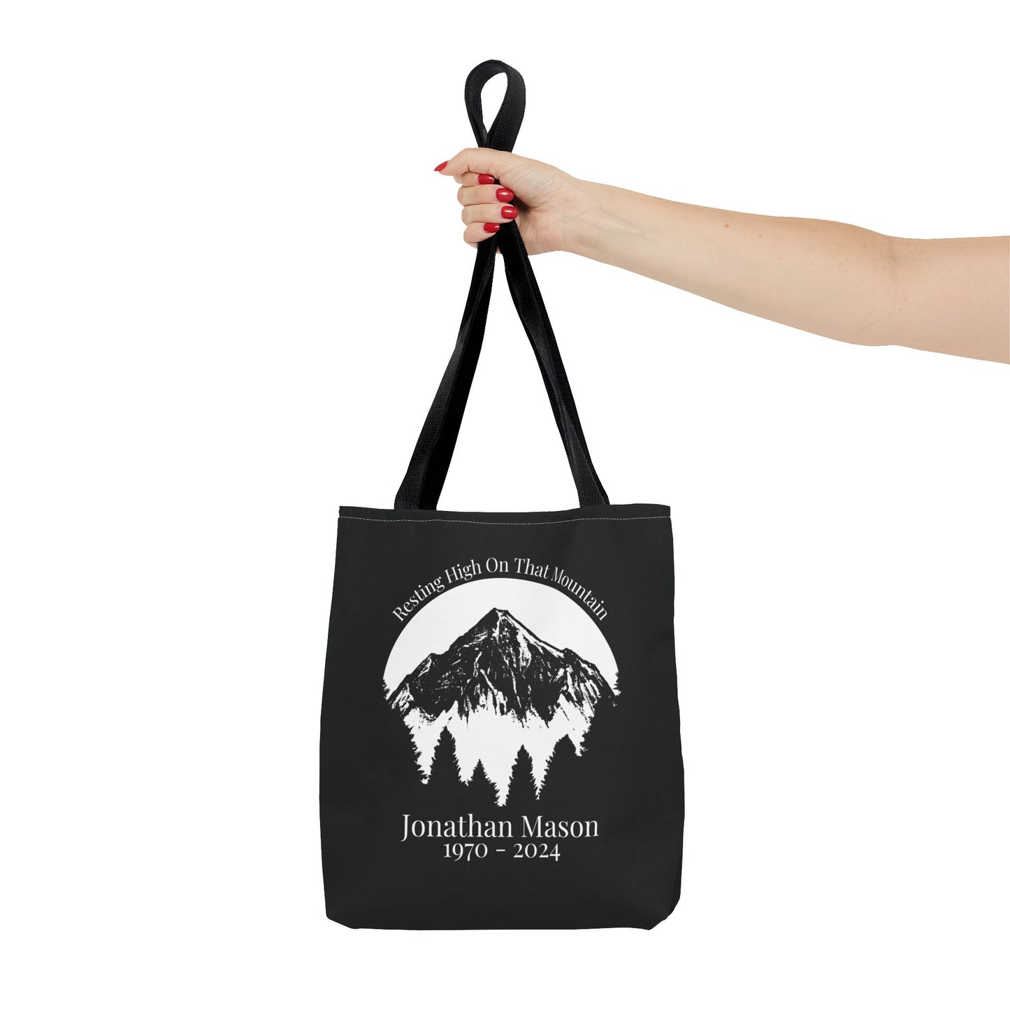 Personalized Memorial Mountain Tote Bag