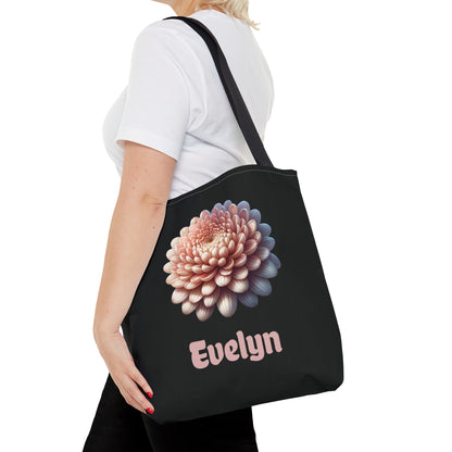 Personalized November Birthday Tote Bag - Chrysanthemum