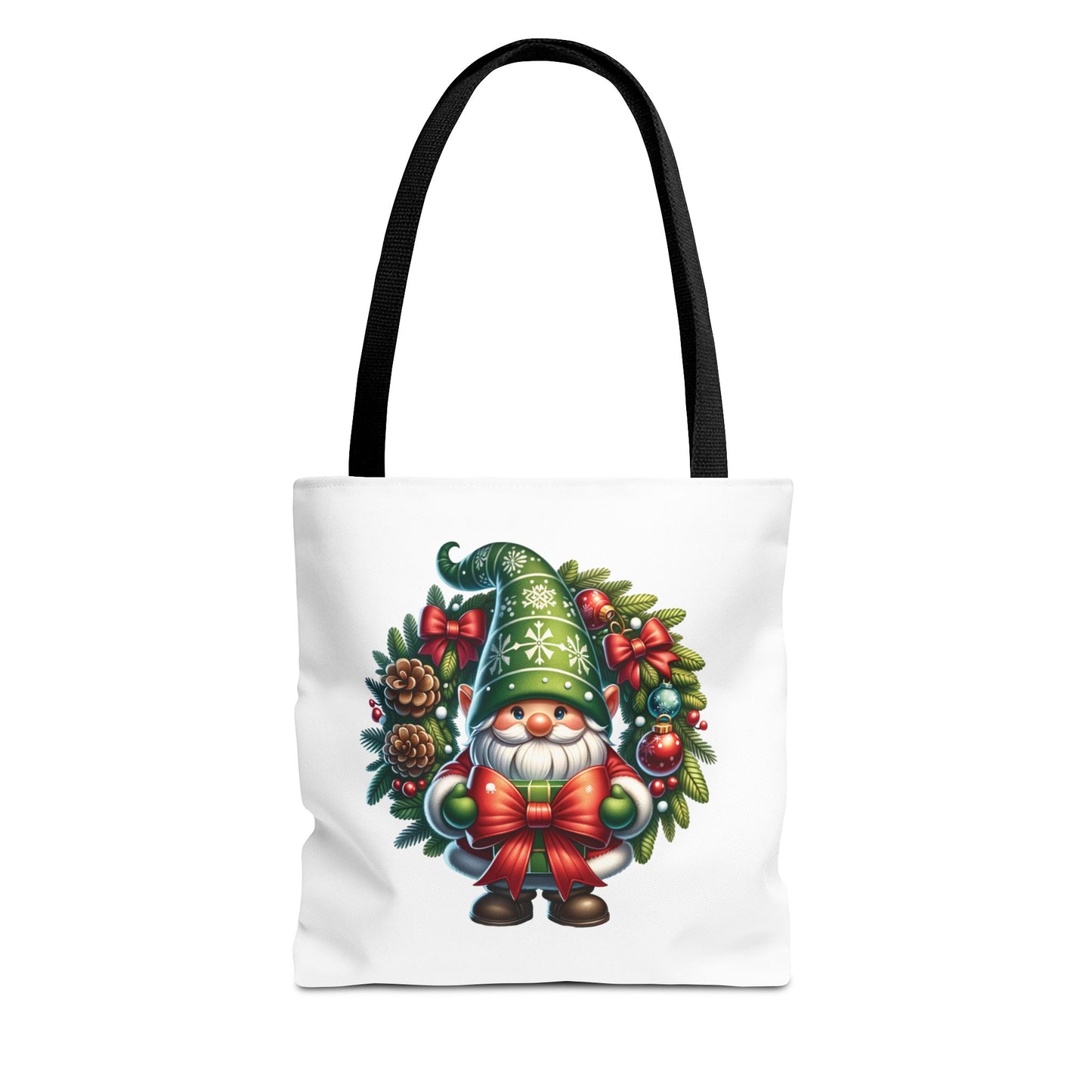 Christmas Gnome Wreath Tote Bag