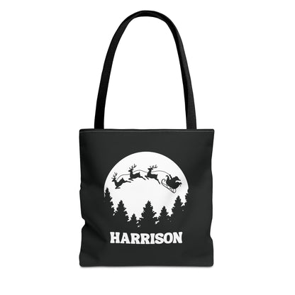 Personalized Christmas Name Tote Bag