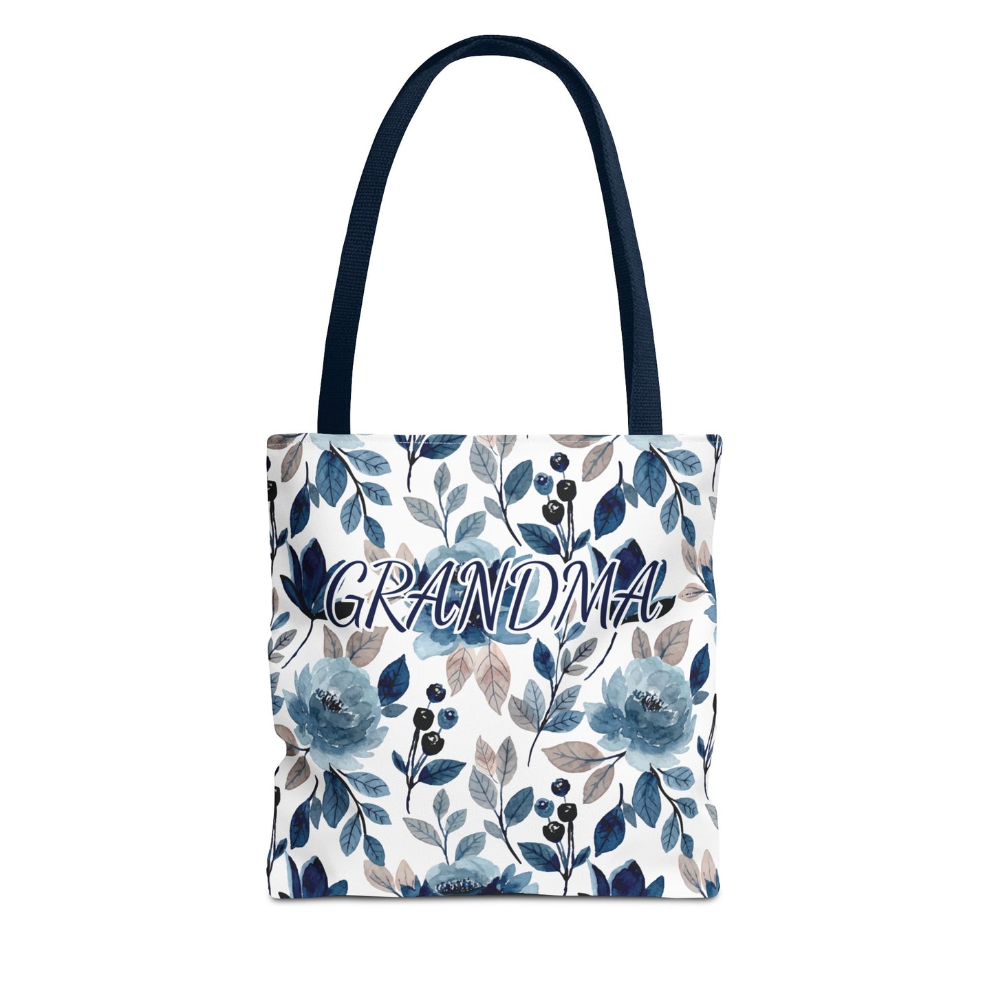 Grandma Blue Floral Tote Bag