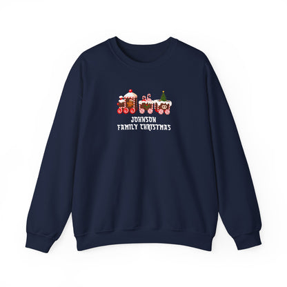 Personalized Family Train Christmas Sweatshirt