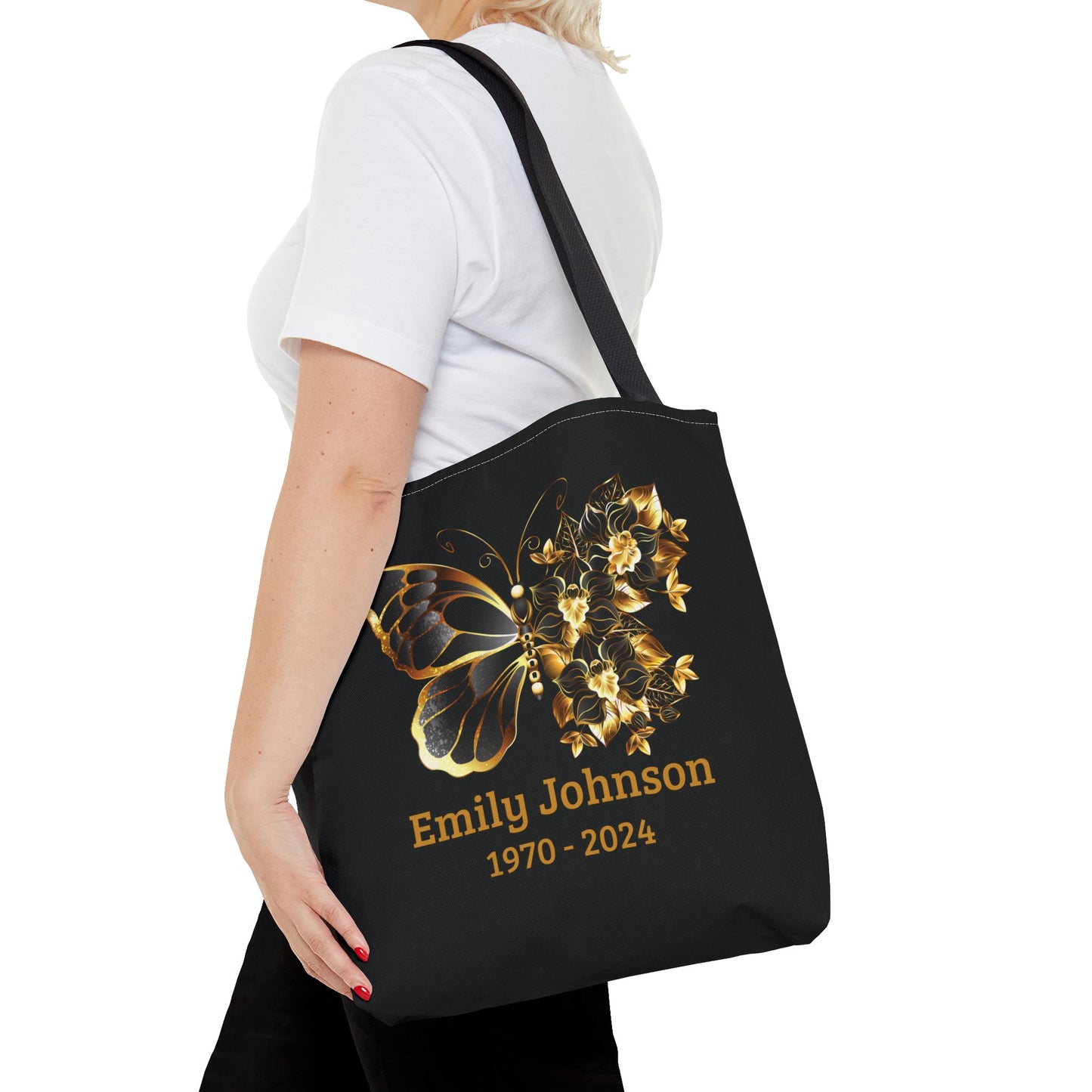 Personalized Memorial Butterfly Tote Bag