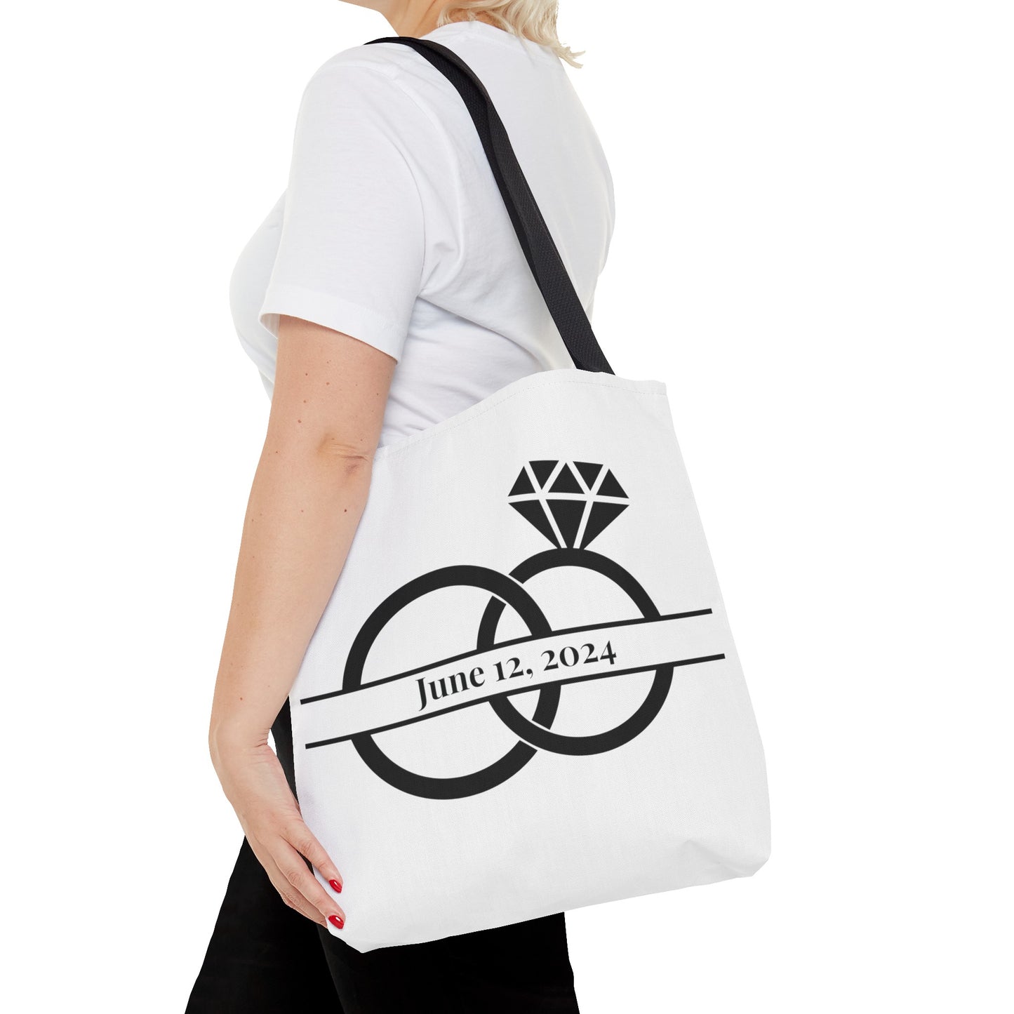 Personalized Wedding Date Tote Bag