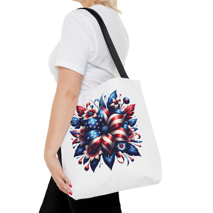 Floral Patriotic Tote Bag