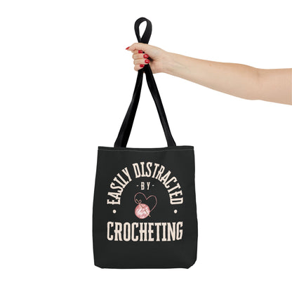 Easily Distracted By Crocheting Tote Bag