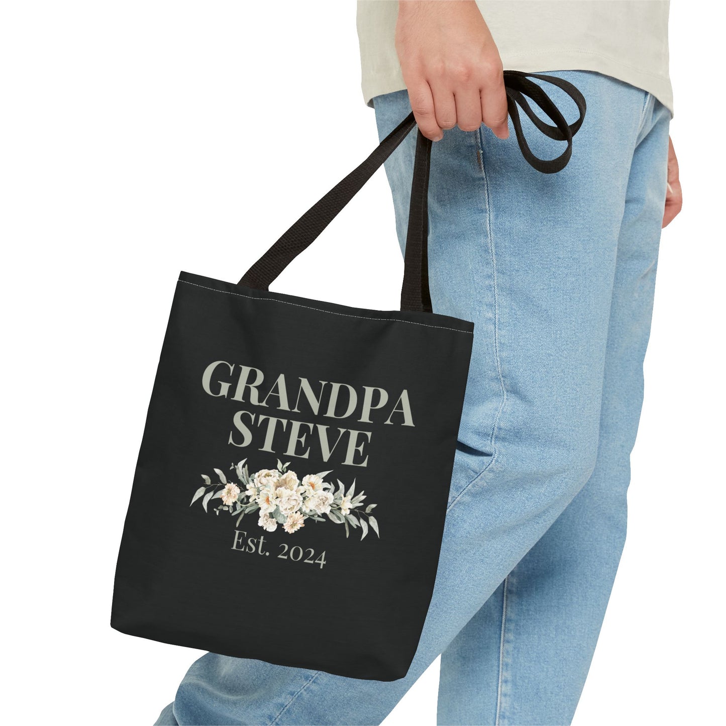 Personalized Grandpa Established 2024 Tote Bag