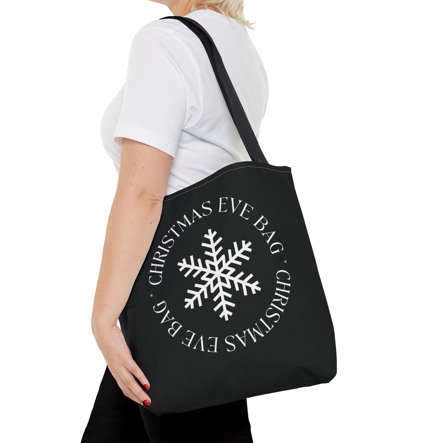 Christmas Eve Snowflake Tote Bag