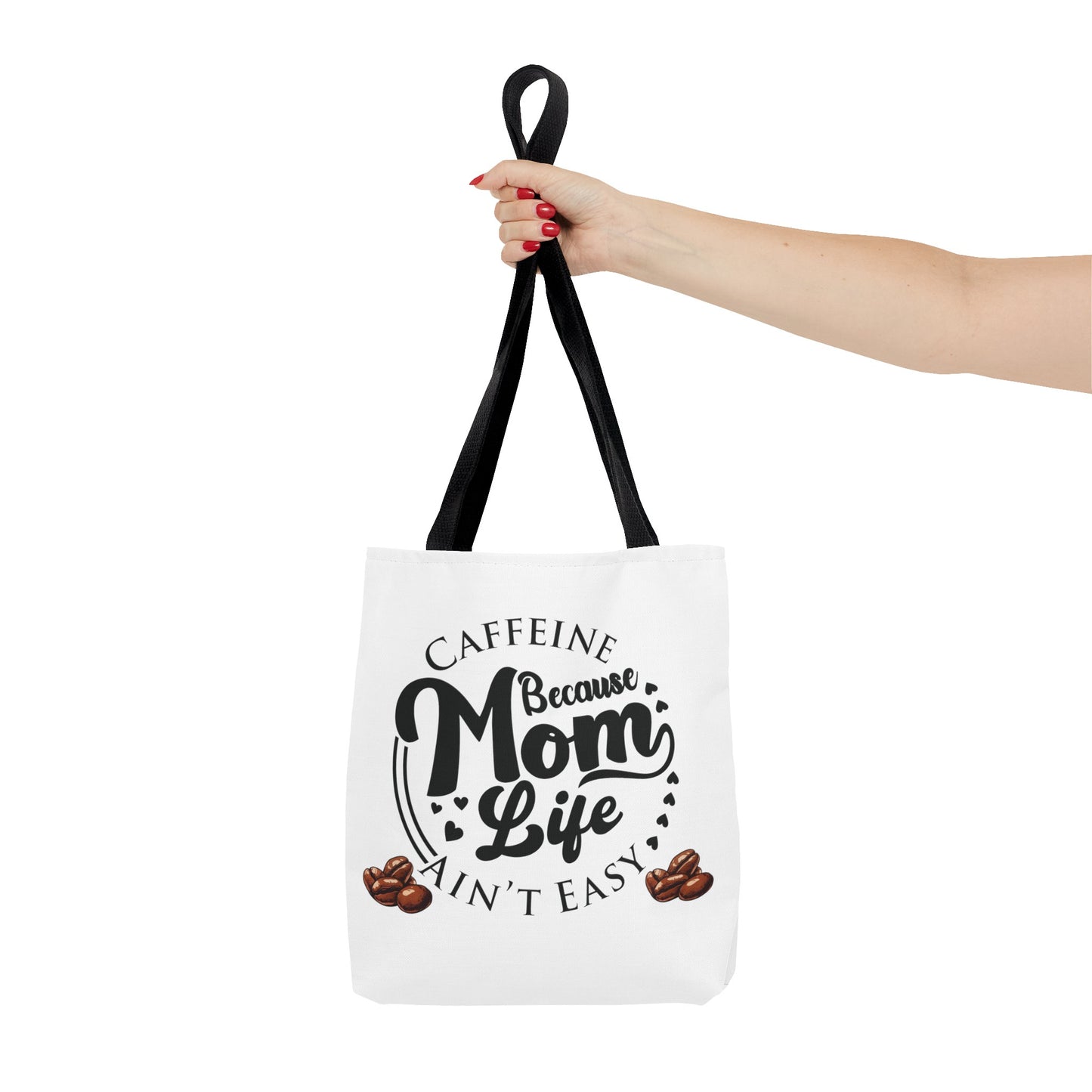 Caffeine Mom Life Tote Bag - White