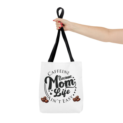 Caffeine Mom Life Tote Bag - White