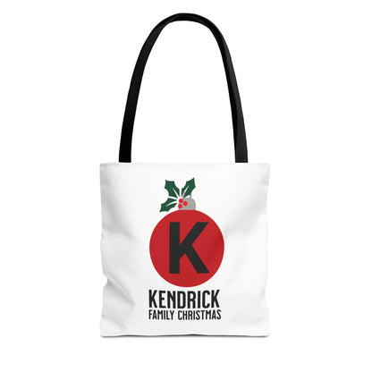 Personalized Christmas Bulb Tote Bag