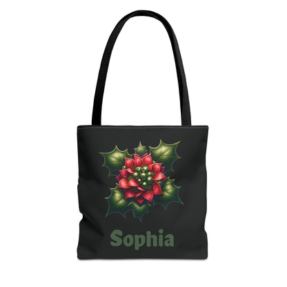 Personalized December Birthday Tote Bag - Holly