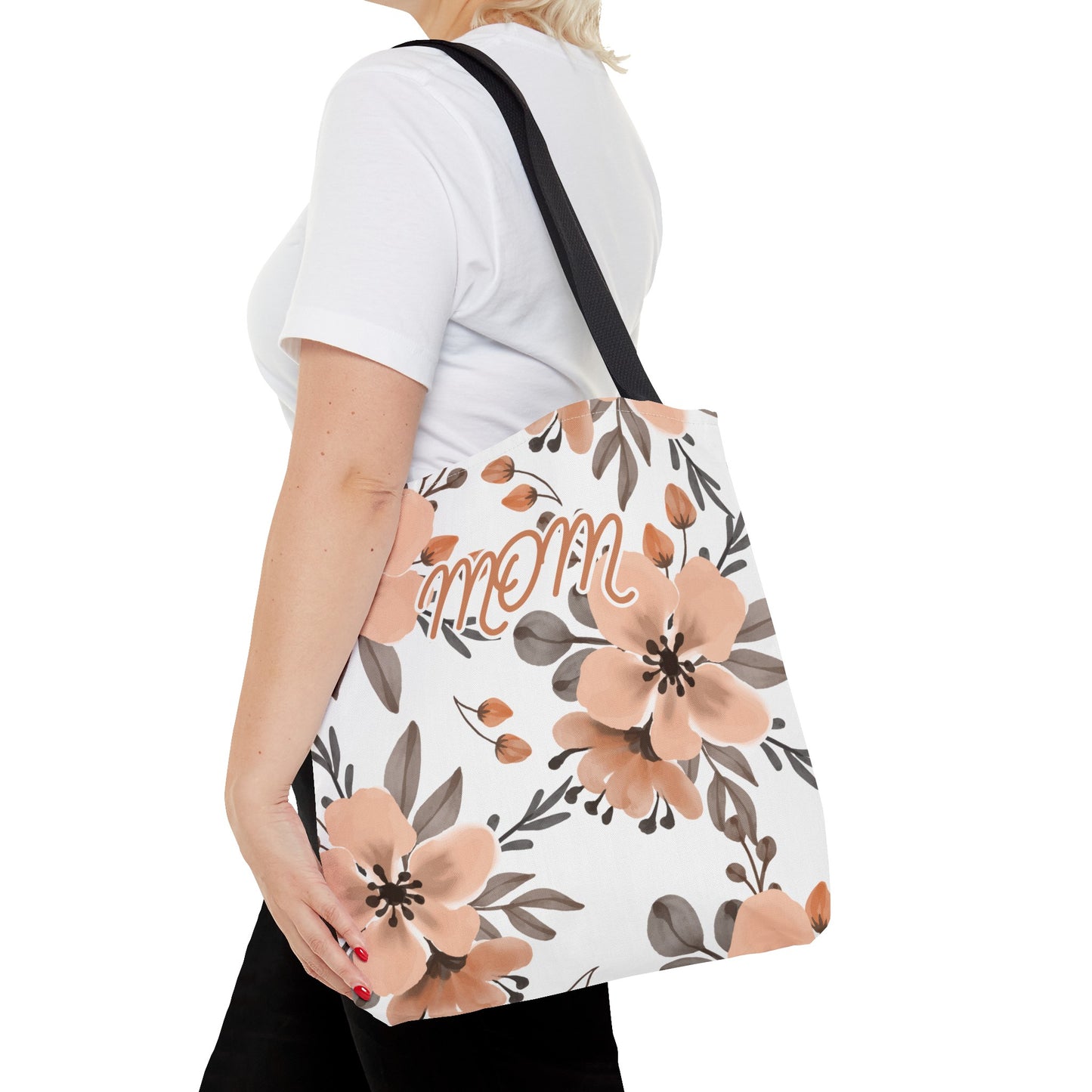 Mom Natural Floral Tote Bag