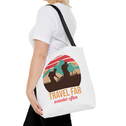 Travel Far Wander Often Tote Bag