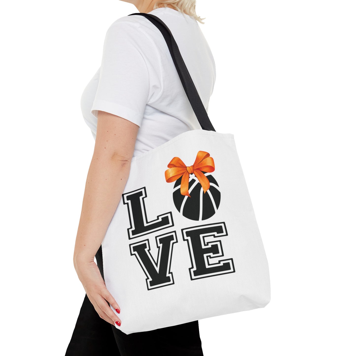 Ribbon Basketball Tote Bag