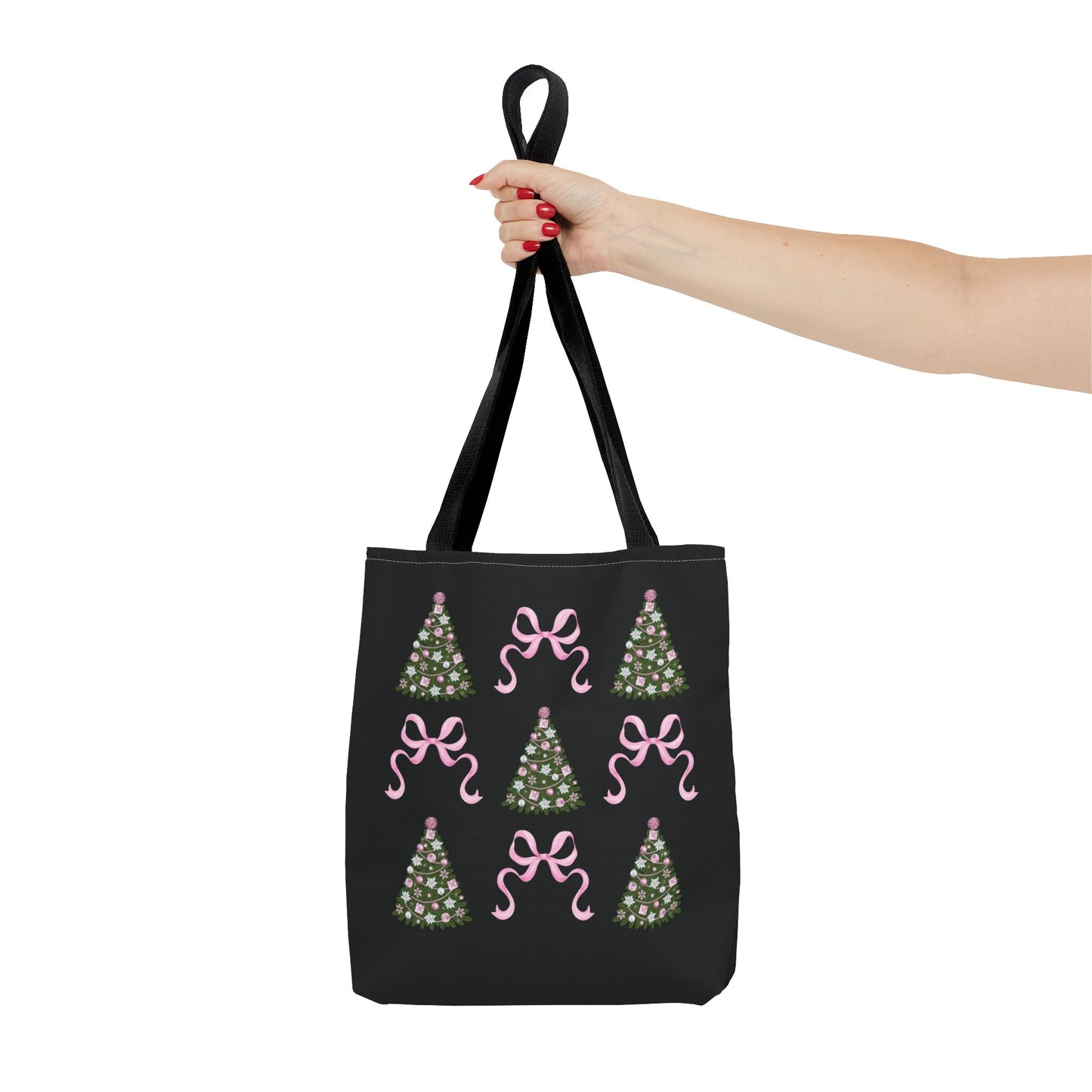 Pink Christmas Collage Tote Bag