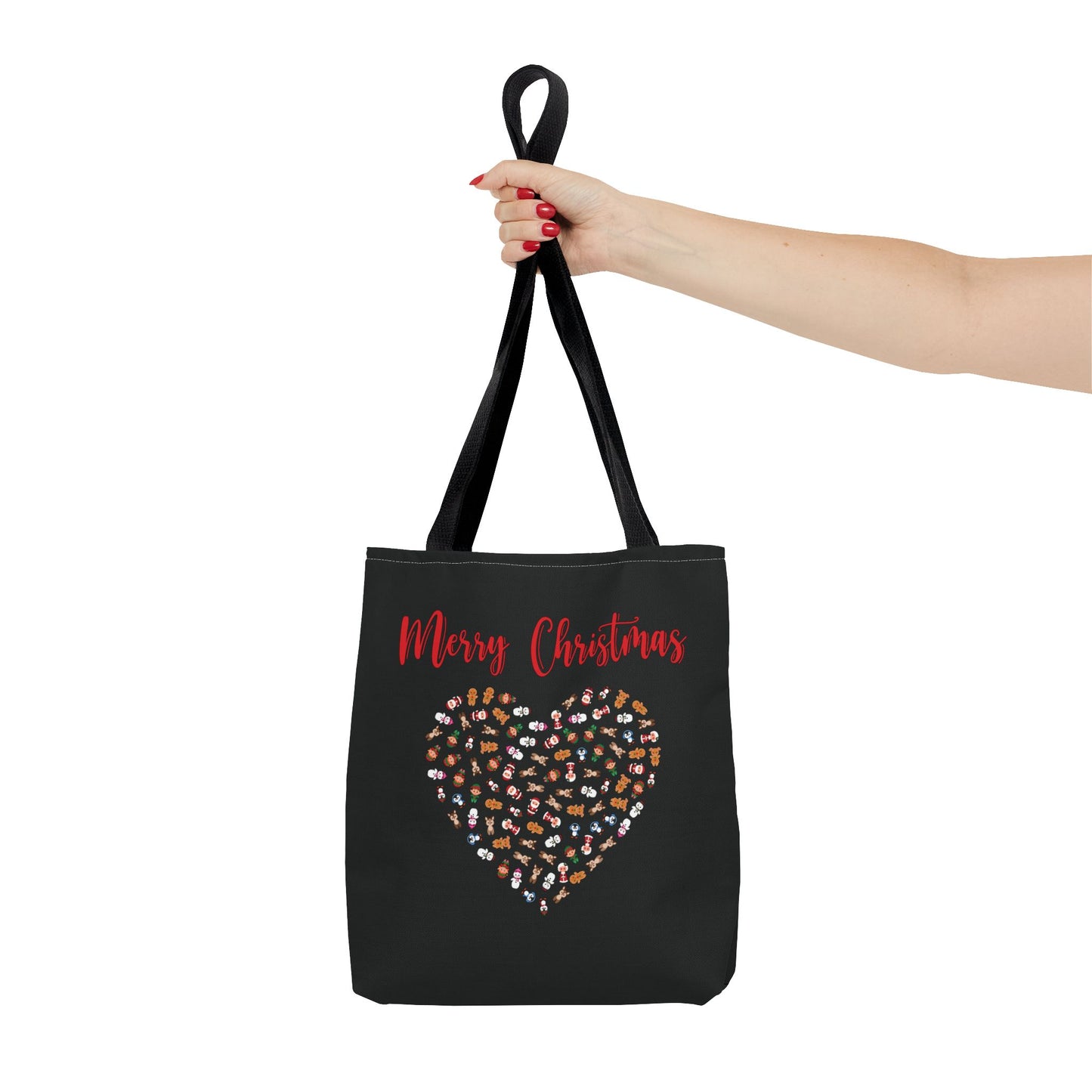 Merry Christmas Heart Tote Bag