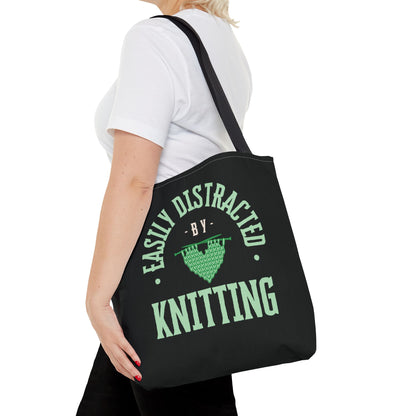 Easily Distracted By Knitting Tote Bag