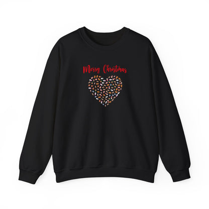 Merry Christmas Heart Figurine Sweatshirt