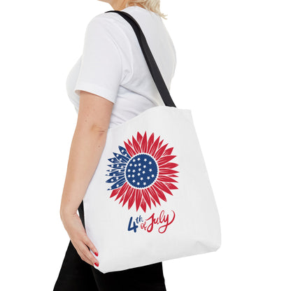 4th of July Sunflower Tote Bag