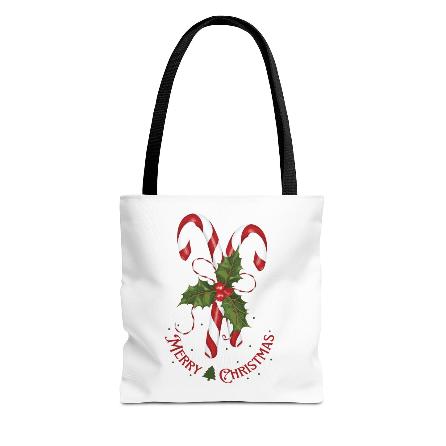 Candy Cane Merry Christmas Tote Bag