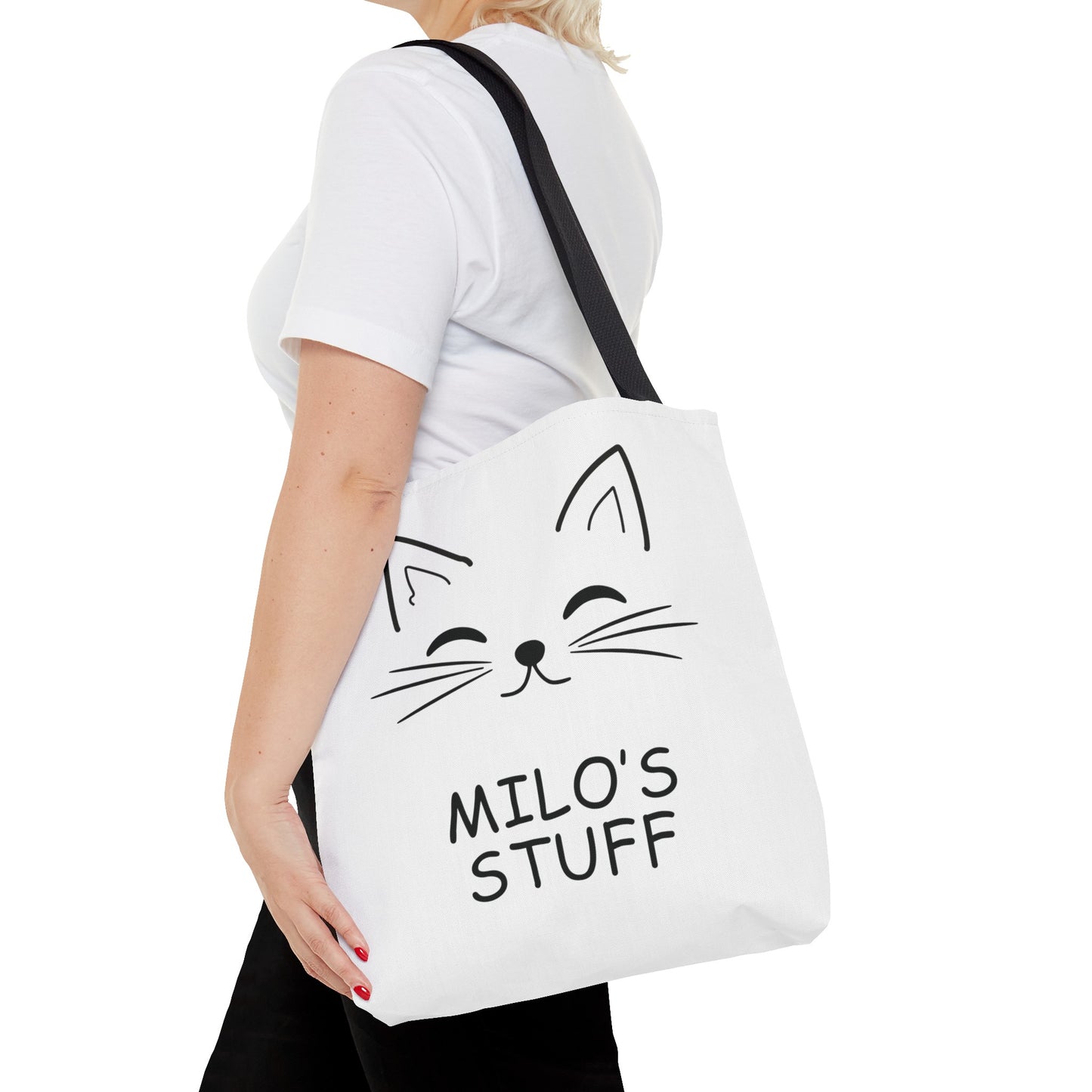 Personalized Cat Stuff Tote Bag