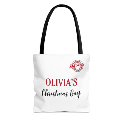 Personalized Christmas Santa Tote Bag