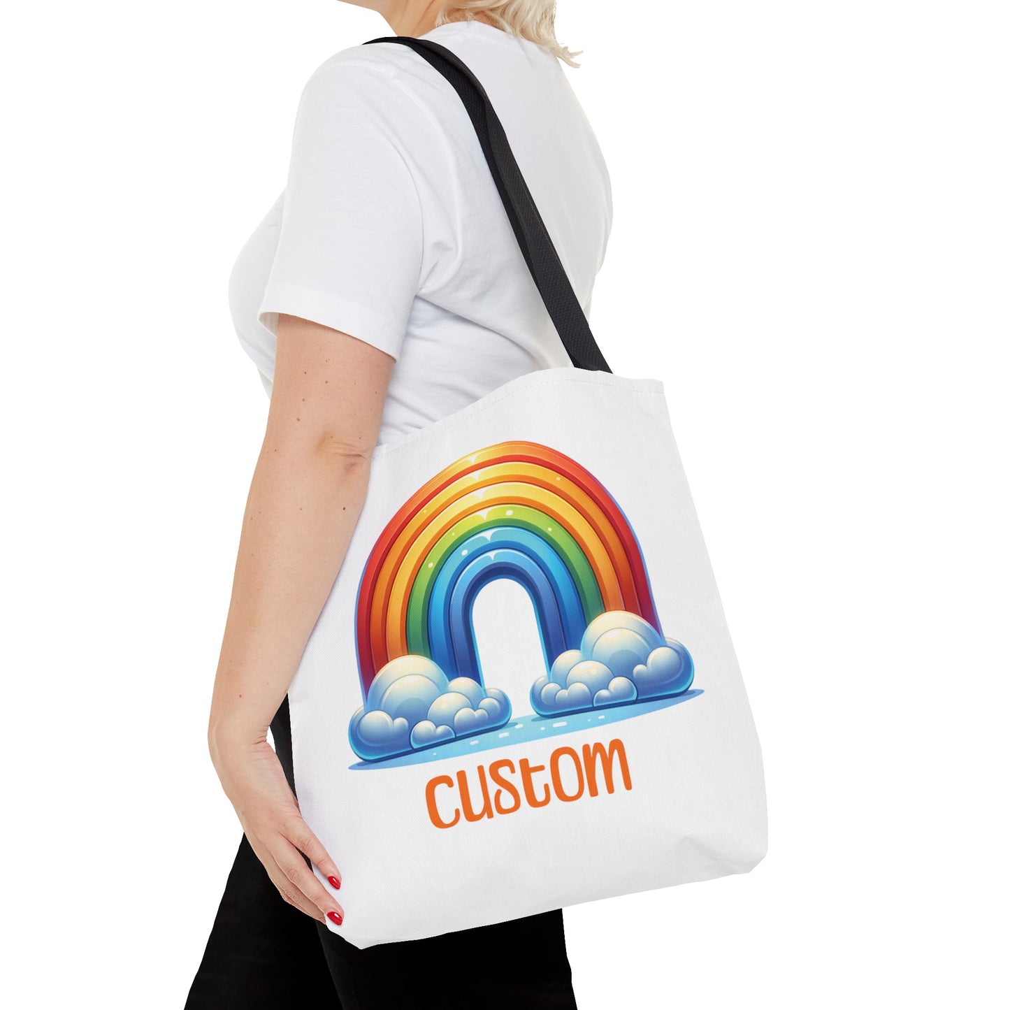 Personalized Rainbow Tote Bag