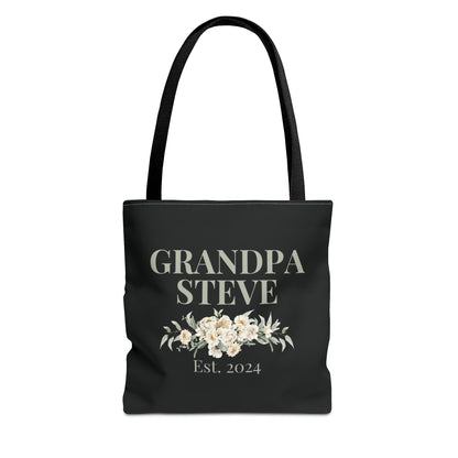 Personalized Grandpa Established 2024 Tote Bag