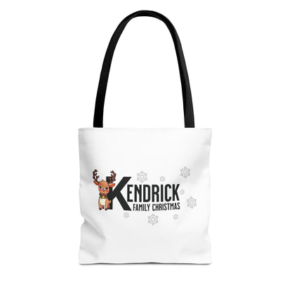 Personalized Christmas Reindeer Tote Bag