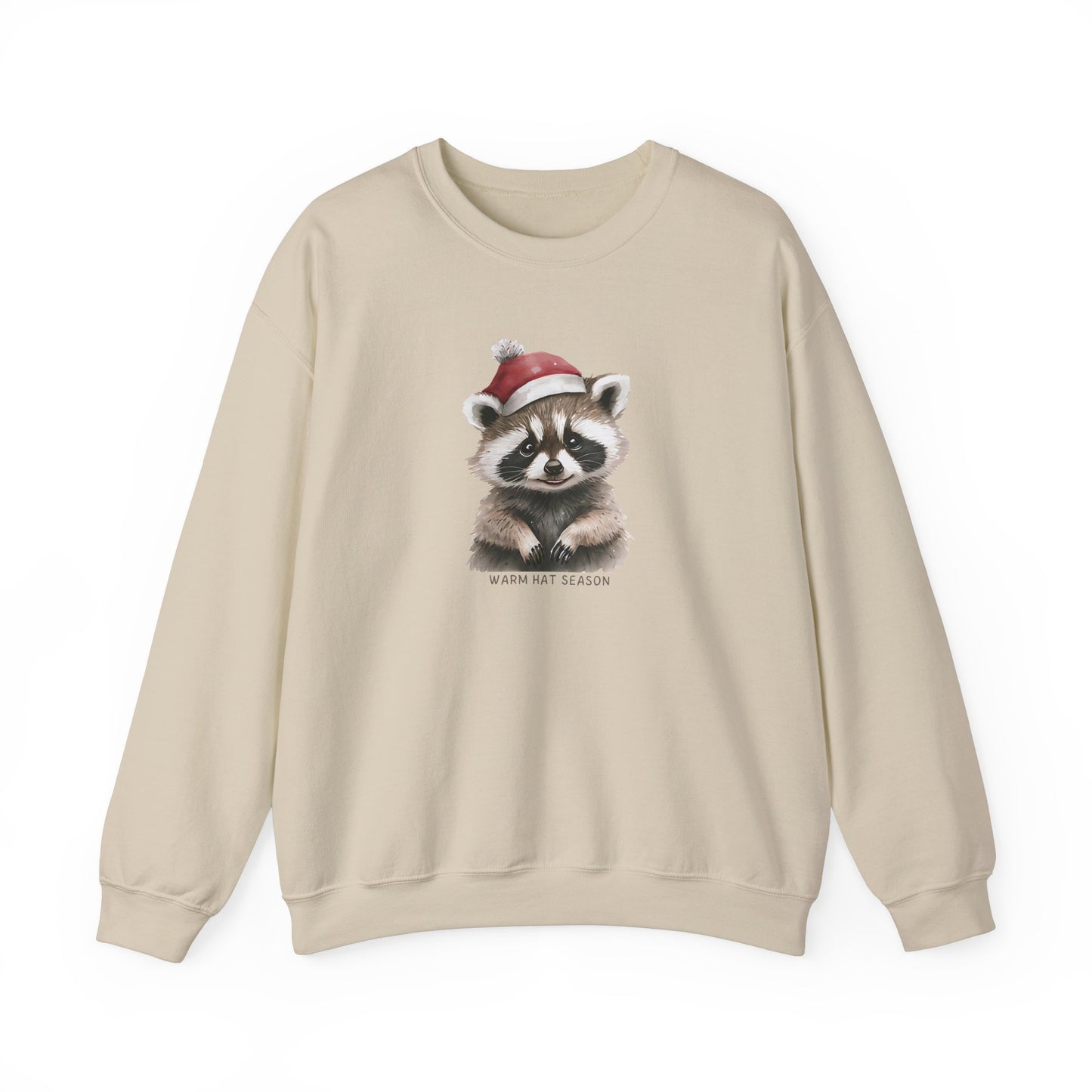 Raccoon Warm Hat Season Sweatshirt