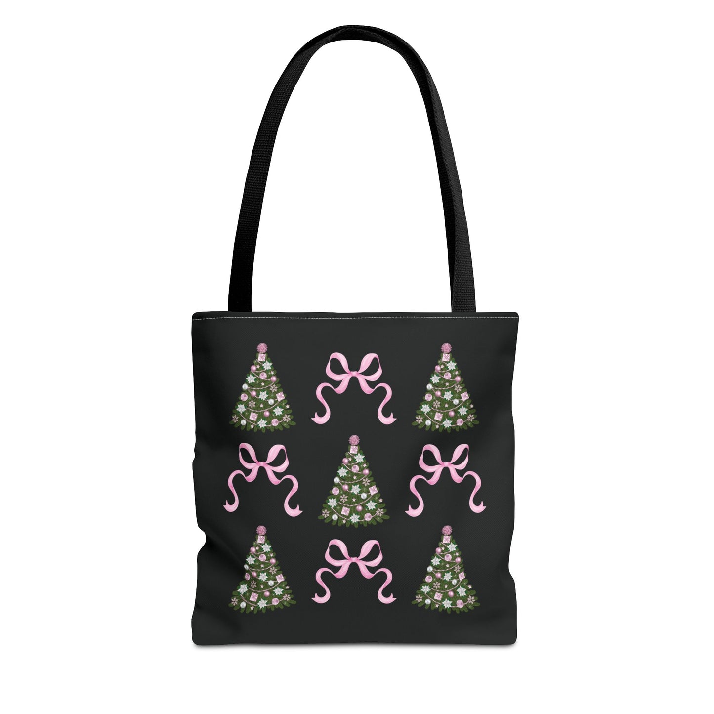 Pink Christmas Collage Tote Bag