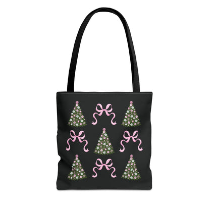 Pink Christmas Collage Tote Bag