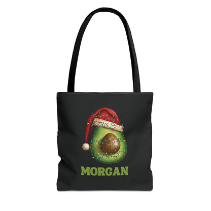 Personalized Christmas Avocado Tote Bag