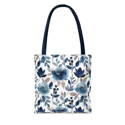 Grandma Blue Floral Tote Bag