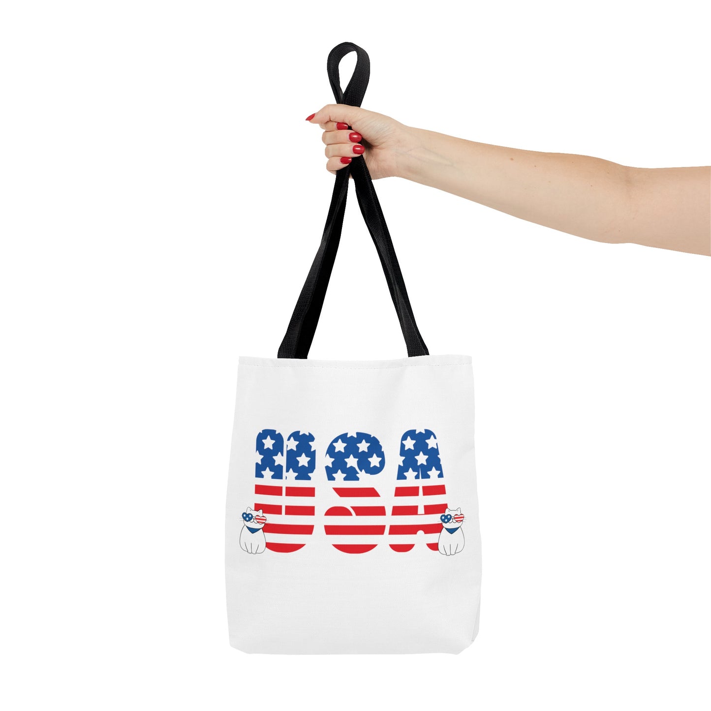 Patriotic USA Cat Tote Bag