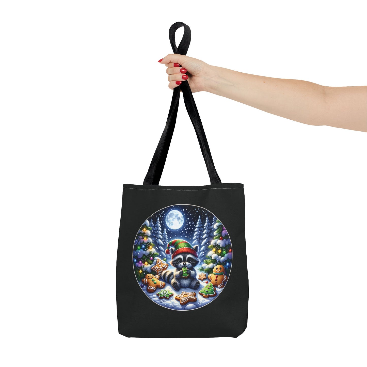 Raccoon Christmas Cookie Tote Bag