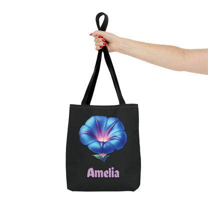 Personalized September Birthday Tote Bag - Morning Glory