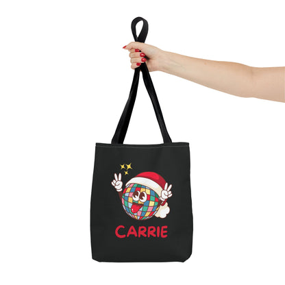 Personalized Disco Santa Tote Bag