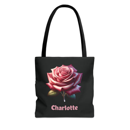 Personalized June Birthday Tote Bag - Rose