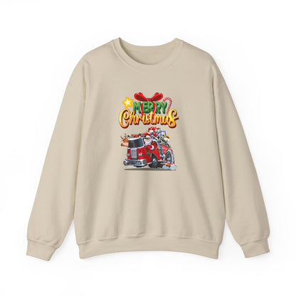 Christmas Fire Truck Sweatshirt