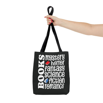 Books Genres Tote Bag