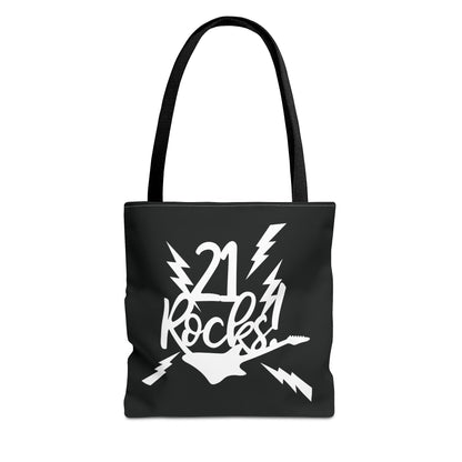 Personalized 21st Rocks Birthday Tote Bag