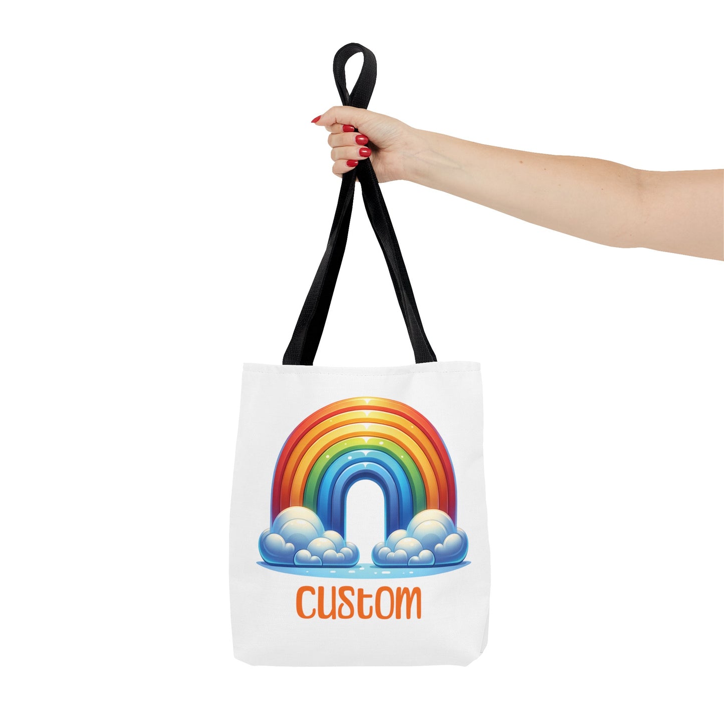 Personalized Rainbow Tote Bag