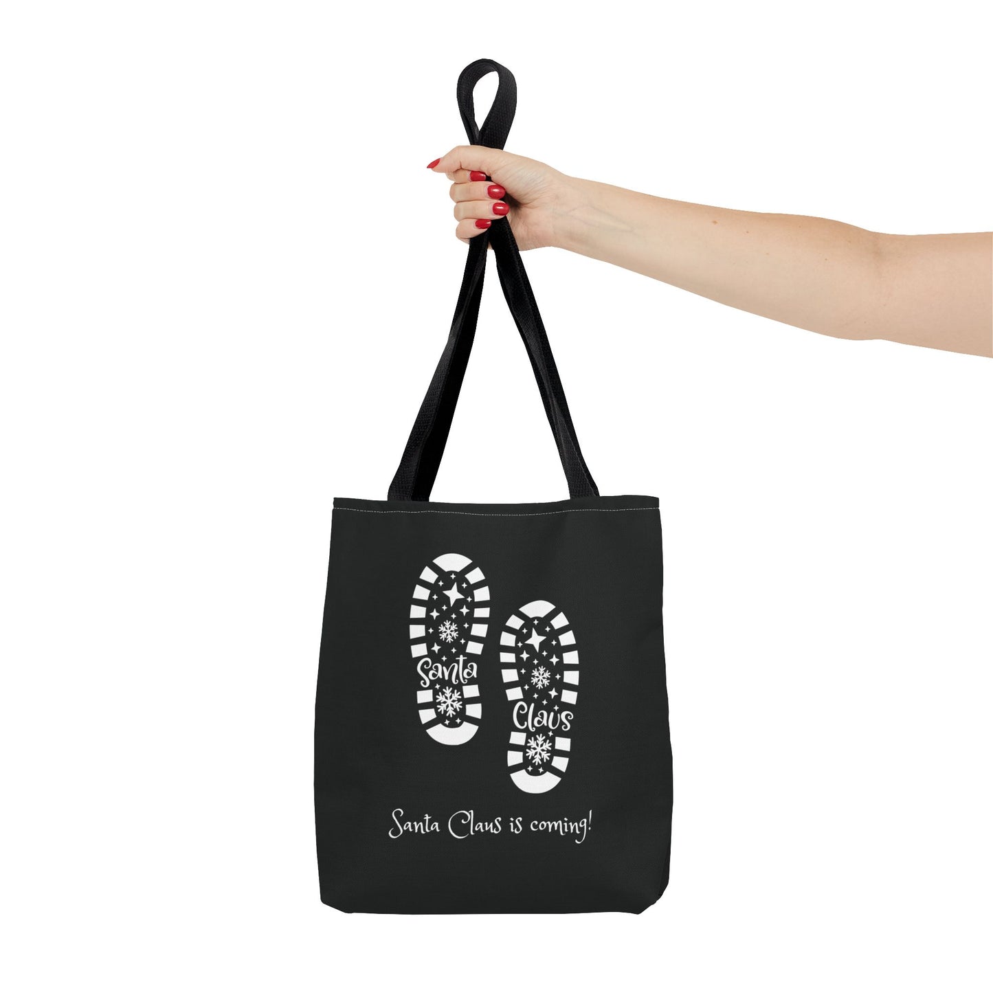 Santa Claus Footprints Tote Bag