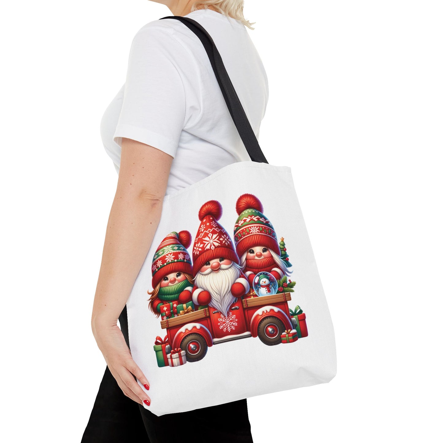 Christmas Gnomes In Truck Tote Bag